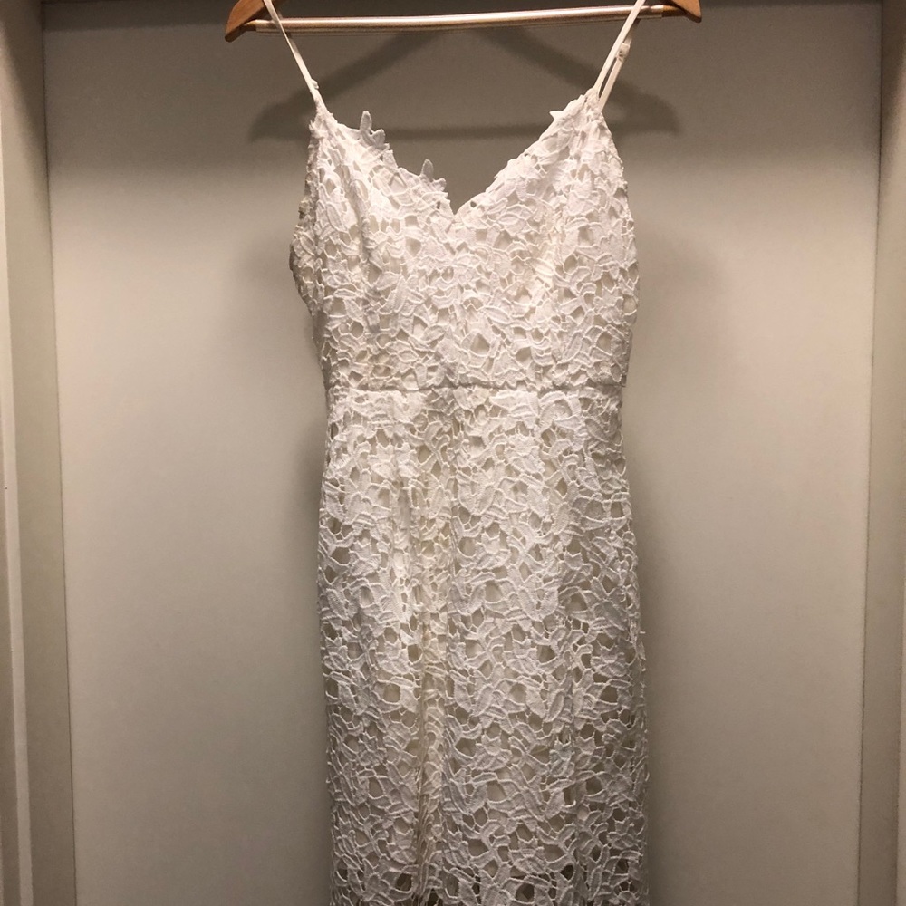 Astr lace midi dress